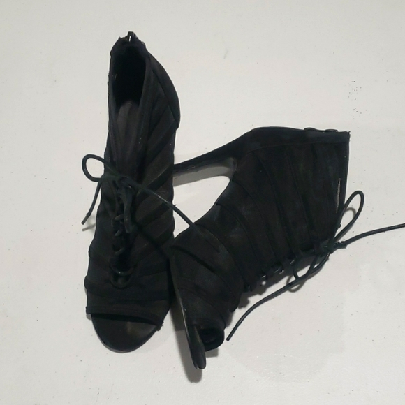 Sheer Lace up Booties - Picture 3 of 9